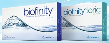 lenti biofinity silicone hydrogel toriche