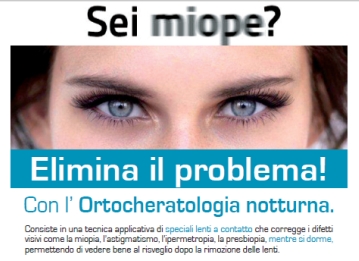 Ortocheratologia notturna Torino. Elimina la tua miopia mentre dormi